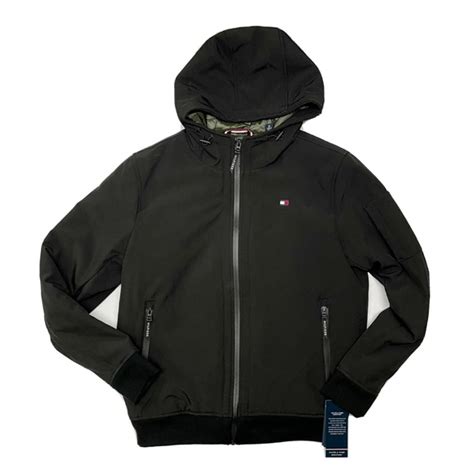 tommy hilfiger 3 layer fabric jacket water resistant|tommy hilfiger men's lightweight jacket.